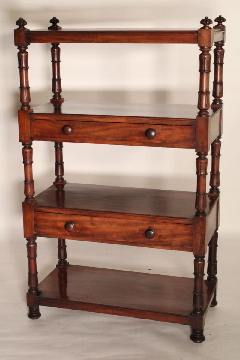 William IV Plum Pudding Mahogany Etagere