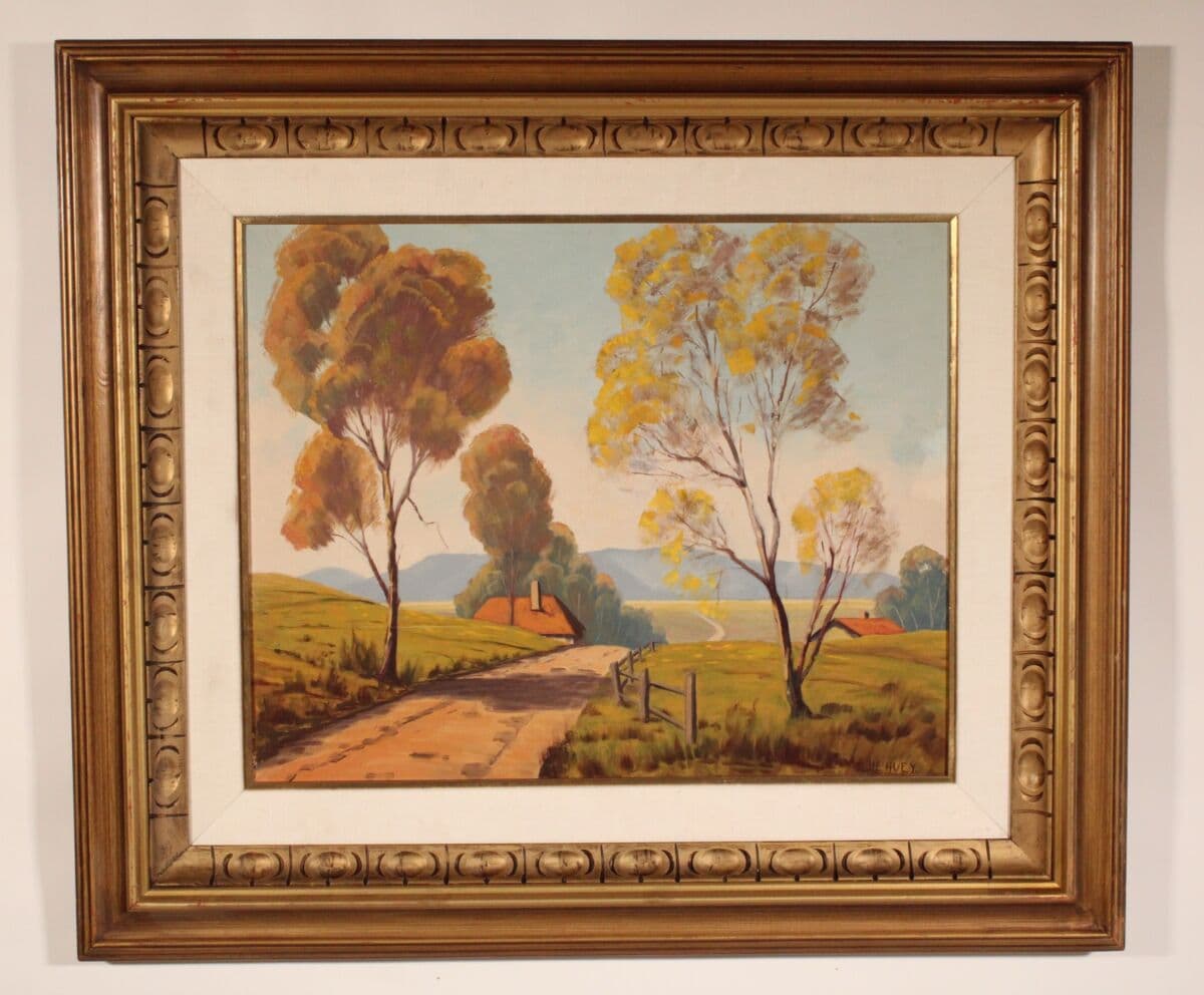 Painting by Horace Huey (1895-1963) Titled “Over The Hill”
