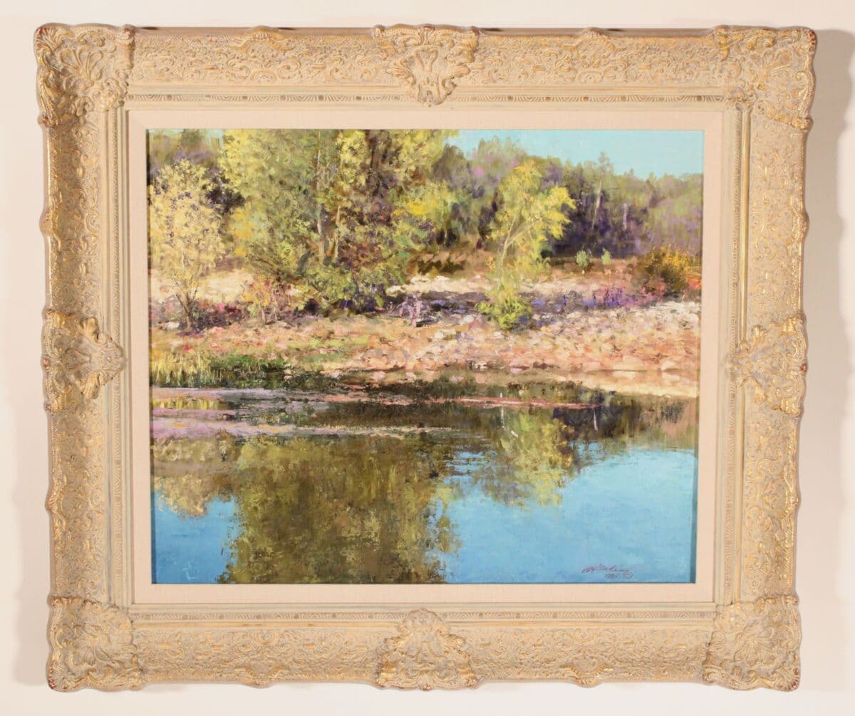 Painting Titled “Reflections” by William Atkins (1926-1995)