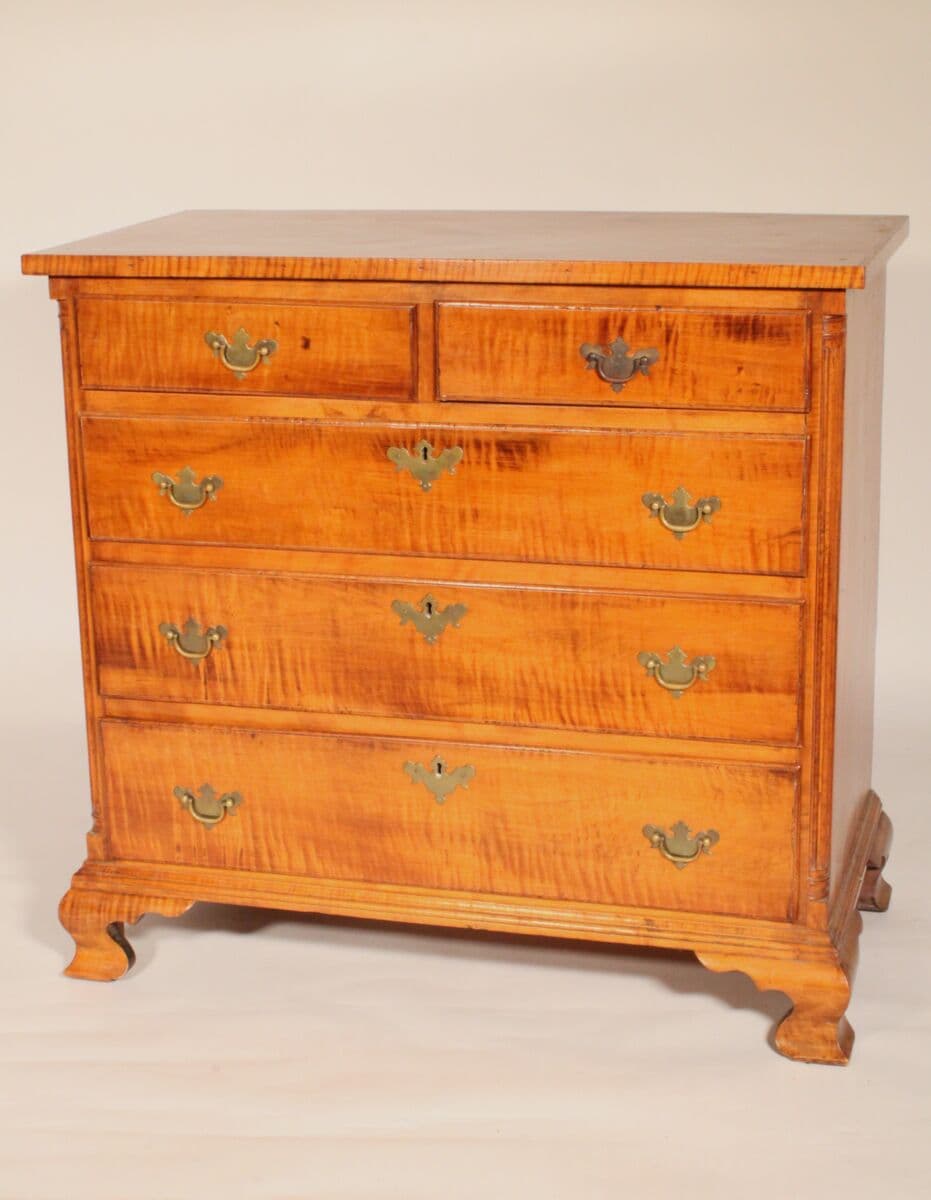 19th Century American Chippendale Maple Chest of Drawers