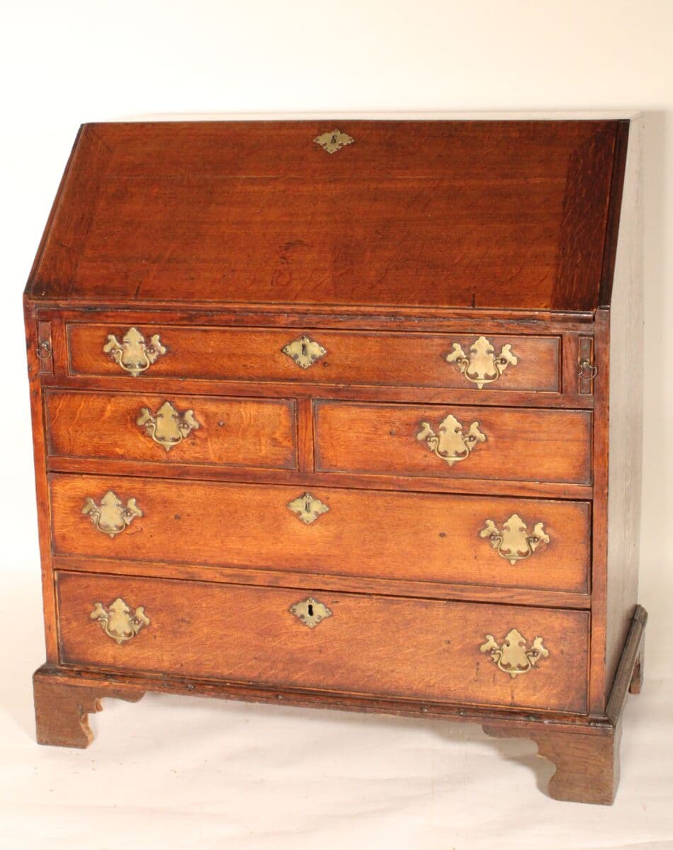 Early 19th Century George III Oak Slant Top Desk