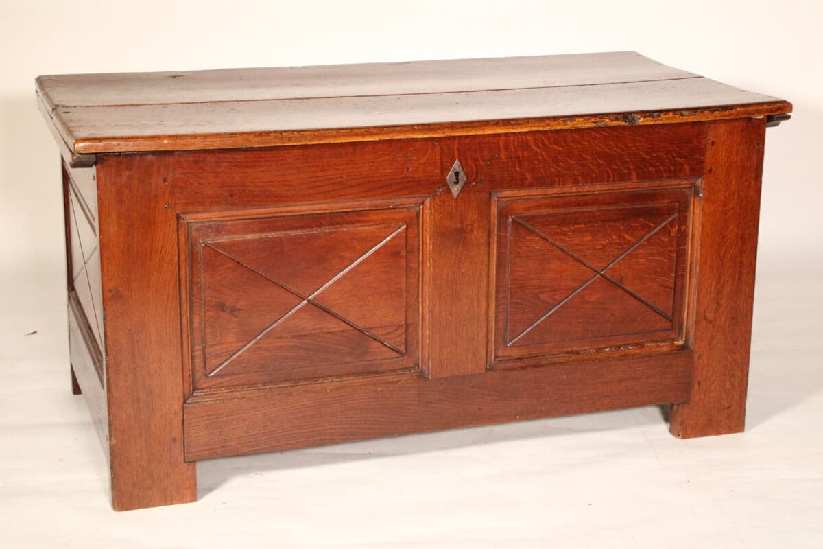 19th Century English Oak Trunk