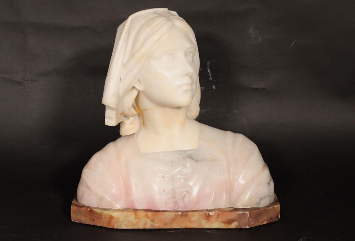 Alabaster Bust of a Young Lady