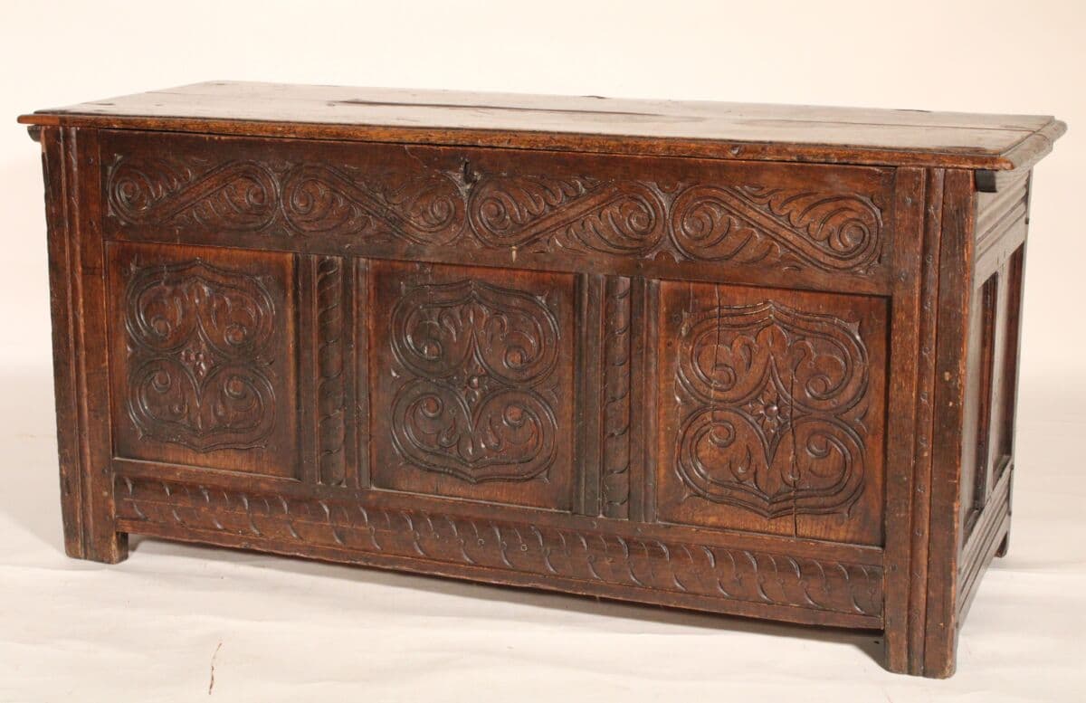 18th/ Early 19th Century English Oak Trunk