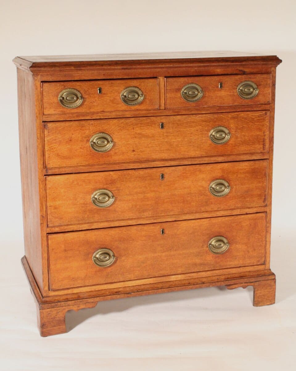 19th Century George III Style Oak Chest of Drawers