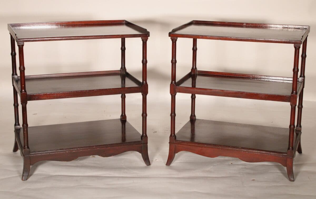 Pair of English Regency Style Mahogany Occasional Tables