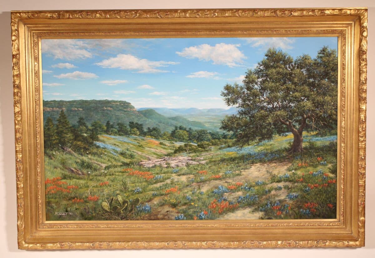 Painting of Texas Hill Country Signed Boulet