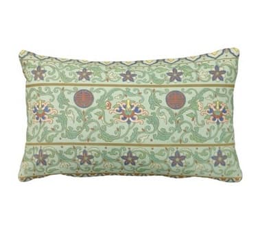 Sold - Navy Fanfare Lumbar Pillow - Rubbish Interiors Inc.