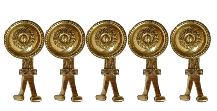 Accessories - Set of 8 Brass Tie Backs - 4912 - Rubbish Interiors Inc.
