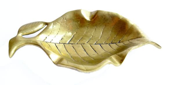Sold - Brass Leaf Dish - Rubbish Interiors Inc.
