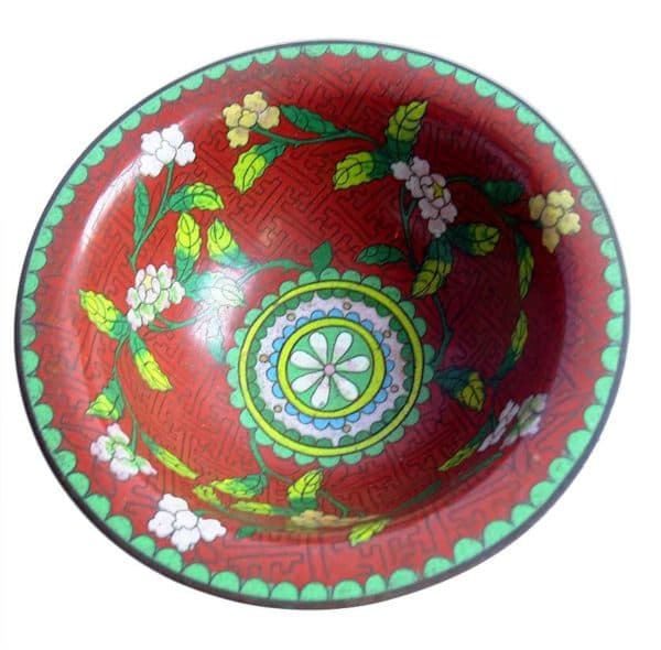 Accessories - Chinese Cloisonne Bowl Rust-colored - 7081 - Rubbish Interiors Inc.