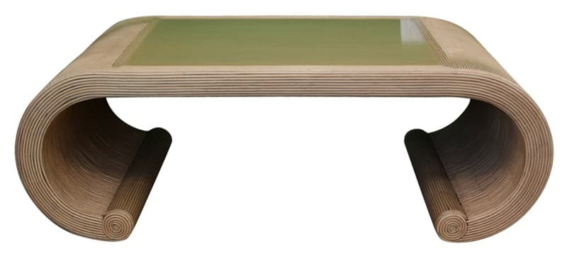 Sold - Rattan Waterfall Coffee Table - Rubbish Interiors Inc.