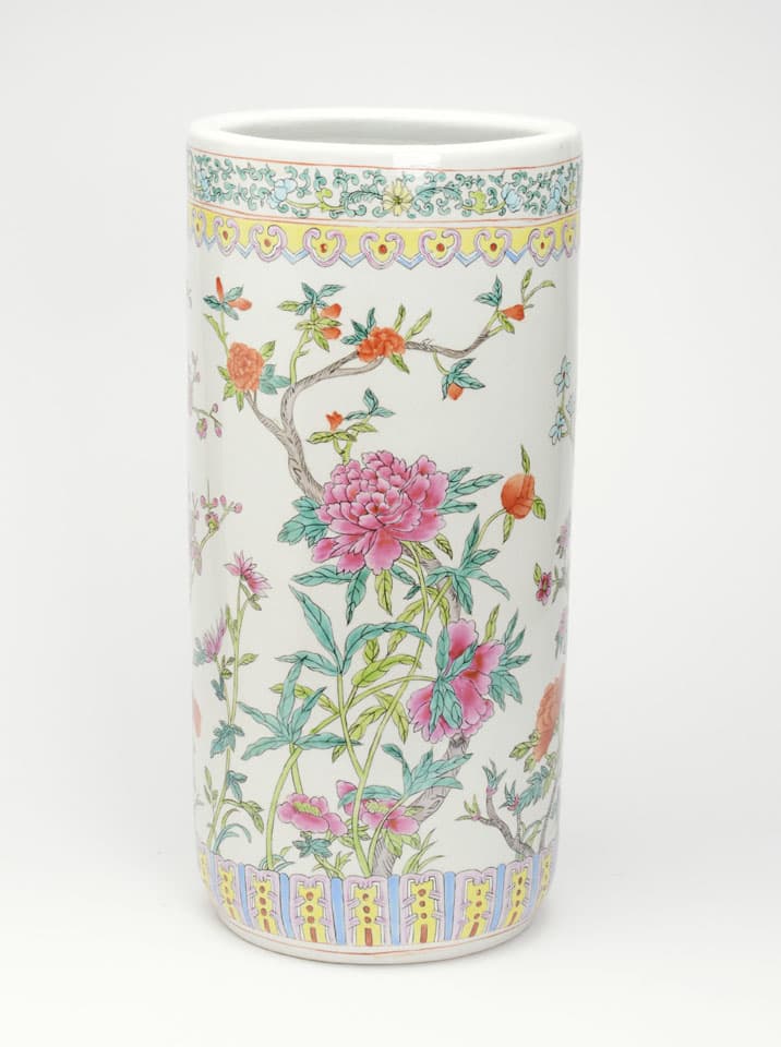 Sold - Famille Rose Umbrella Stand - Rubbish Interiors Inc.
