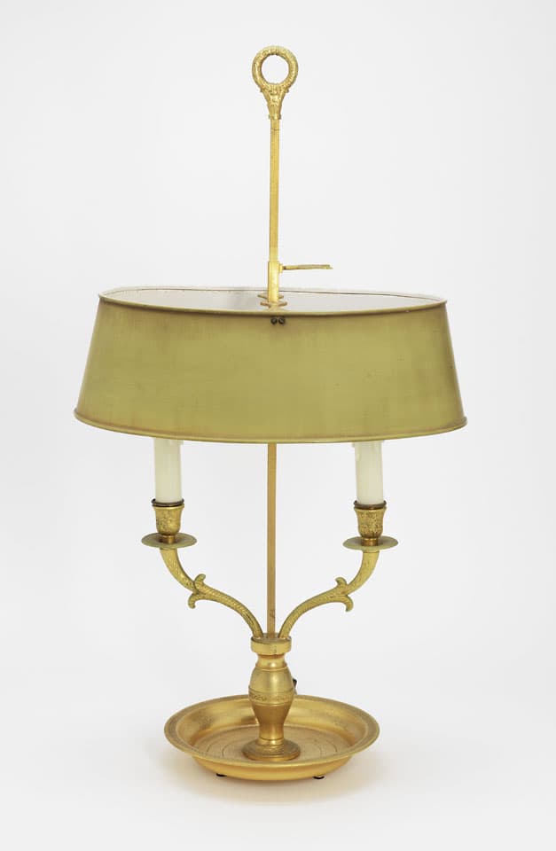 Sold - Bouillotte Lamp w/ Tole Shade - Rubbish Interiors Inc.