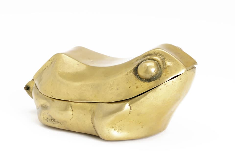 Sold - Brass Frog Box - Rubbish Interiors Inc.