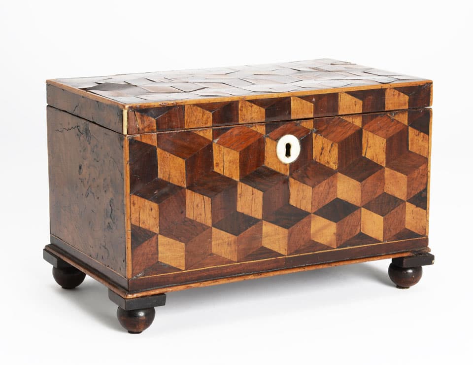 Sold - Italian Parquetry Box - Rubbish Interiors Inc.