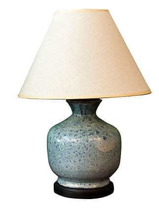 Sold - Small Blue Studio Pottery Lamp - Rubbish Interiors Inc.