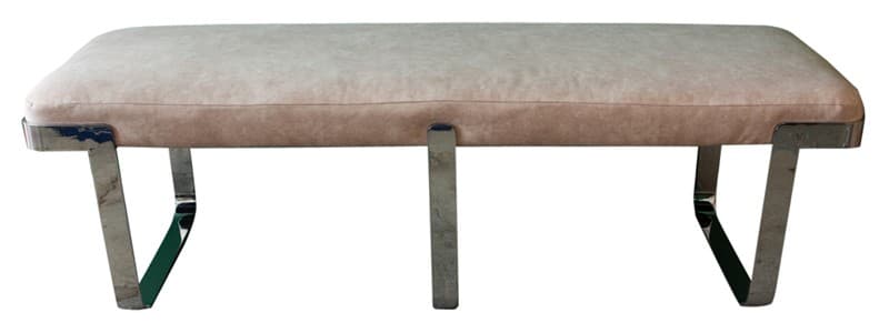 Sold - 1970's Pace Collection Chrome Bench - Rubbish Interiors Inc.