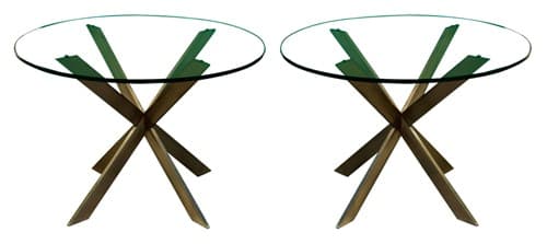 Sold - Pair Pace Bronze Finish Side Tables - Rubbish Interiors Inc.