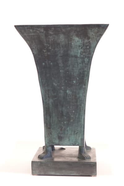 Sold - Tall Bronze Footed Vase/Planter Maitland Smith - 9432 - Rubbish Interiors Inc.