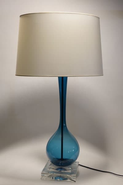 Sold - Vintage Italian Murano Lamps, pair. Glass over acrylic bases. - 8379 - Rubbish Interiors Inc.