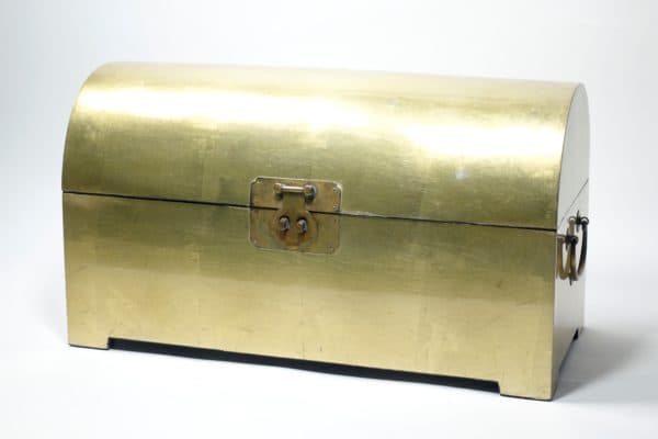 Accessories - Large Table Trunk "Box" with Brass Hardware - 9346 - Rubbish Interiors Inc.