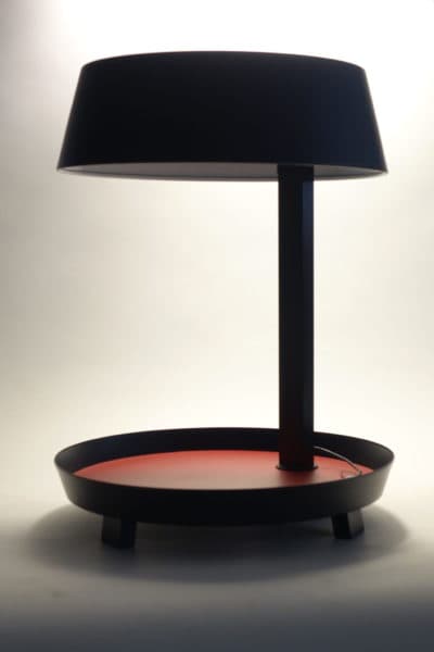 Lighting - Black Metal Table Lamp with USB Charging Port - 9085 - Rubbish Interiors Inc.