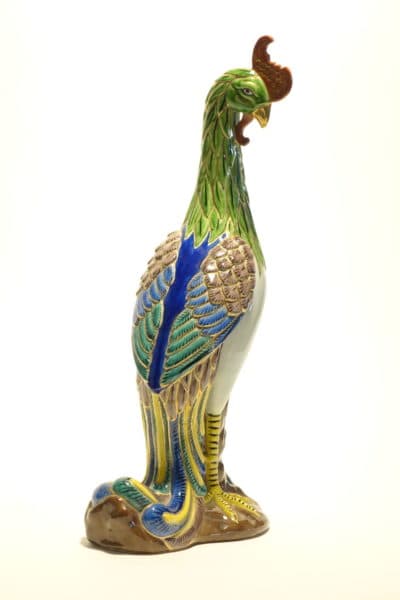 Sold - Hand painted ceramic fowl - 9744 - Rubbish Interiors Inc.
