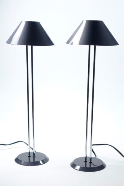 Lighting, Sold - Tall Thin 80's Table Lamps, Halogen - 8317 - Rubbish Interiors Inc.