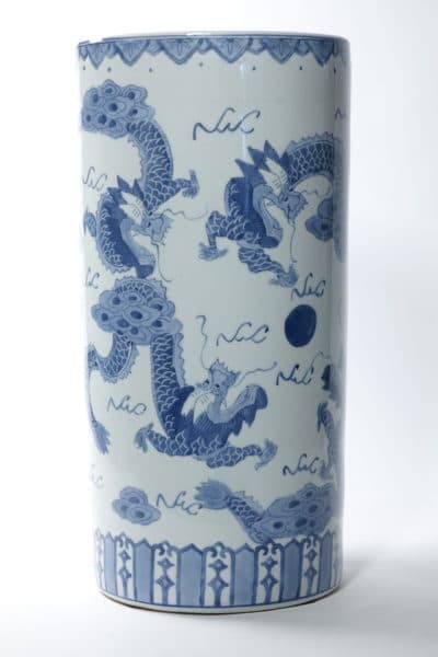 Accessories - Asian Blue & White Umbrella Holder - Rubbish Interiors Inc.