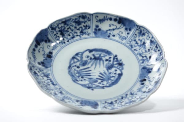 Sold - Blue & White Asian Bowl/Dish - 8156 - Rubbish Interiors Inc.