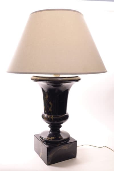 Lighting - Large Faux Marble Ceramic Lamp - 7426 - Rubbish Interiors Inc.