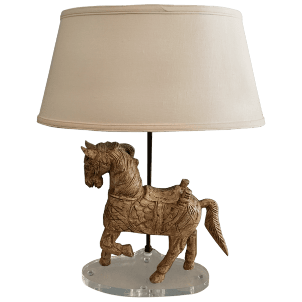 Sold - Horse Table Lamp Circa 1970 - 8739 - Rubbish Interiors Inc.