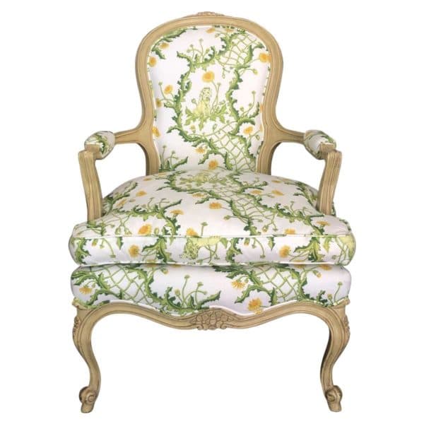 - Louis XV Style Carved Fauteuil Mid-20th Century Chair - Rubbish Interiors Inc.
