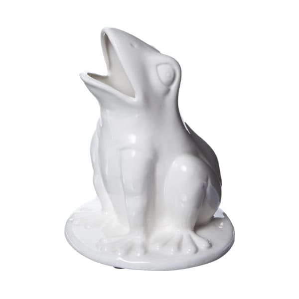 Accessories - White Ceramic Frog Vase 10826 - Rubbish Interiors Inc.