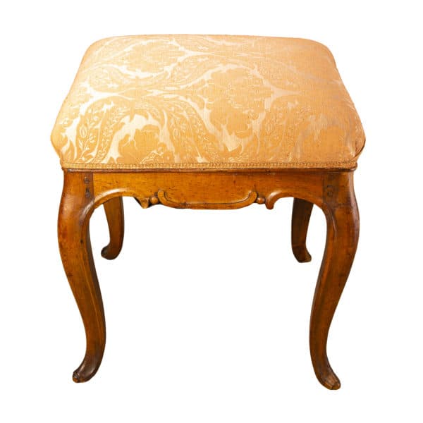 - 19th Century French Ottoman - Tangerine Fabric - Rubbish Interiors Inc.