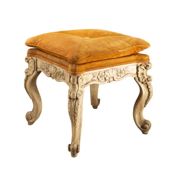 Seating - Hand Carved Ottomans by Tony Duquette - 10580 - Rubbish Interiors Inc.