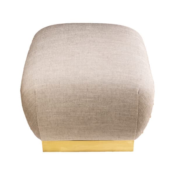 Seating - Puff Ottoman in Gray Fabric by Scott Mangan - Rubbish Interiors Inc.