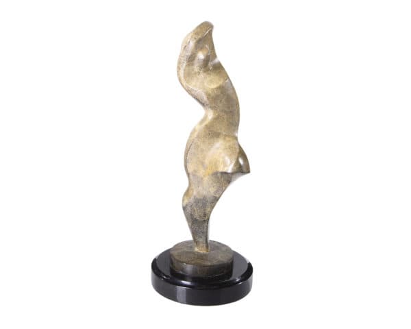 Art - Modern Stone Sculpture on Wood Base - Rubbish Interiors Inc.