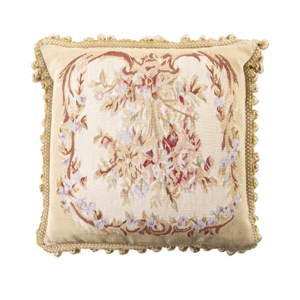 Sold - Antique Needle point Pillow - Rubbish Interiors Inc.