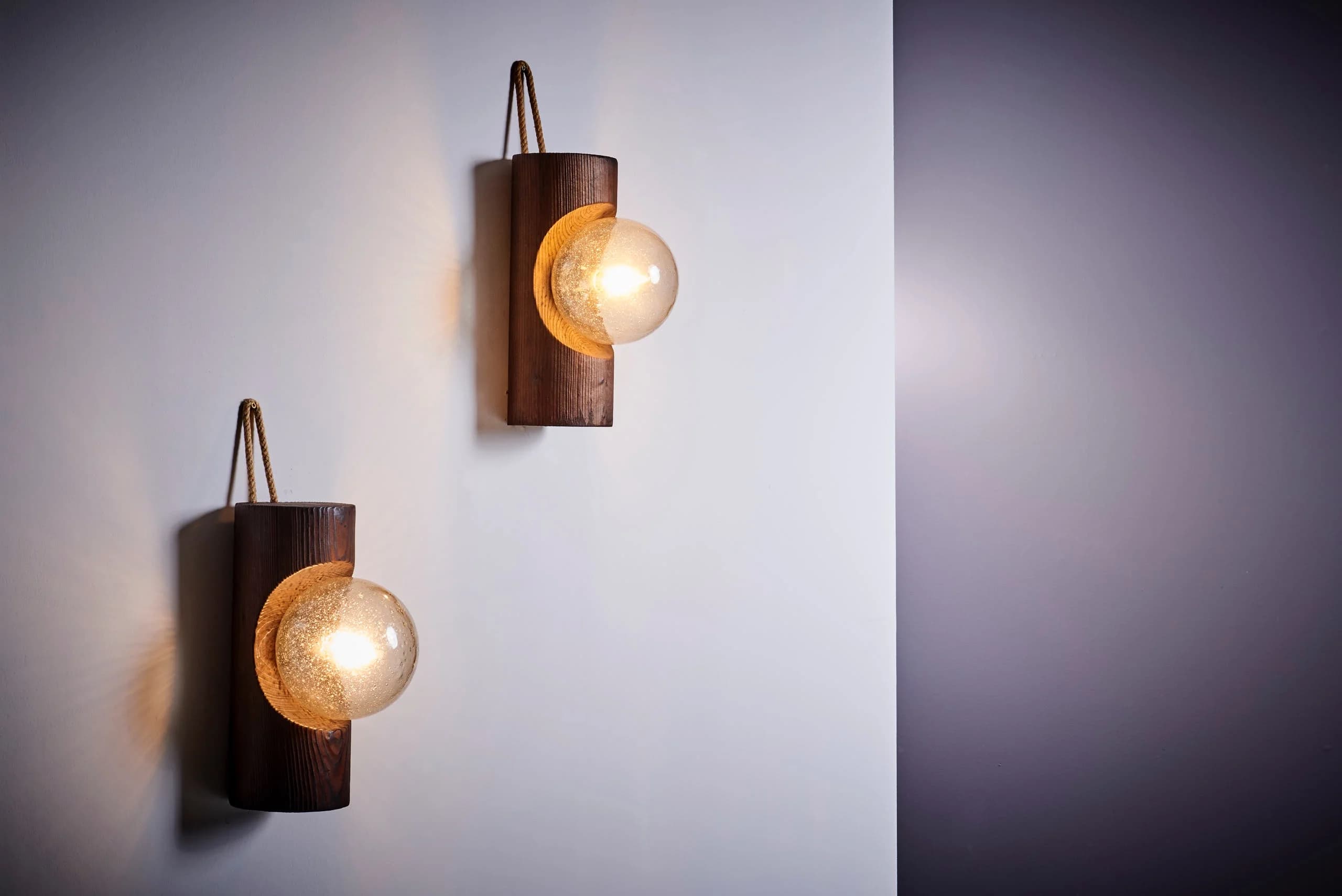 Temde Wall Lamps in Wood