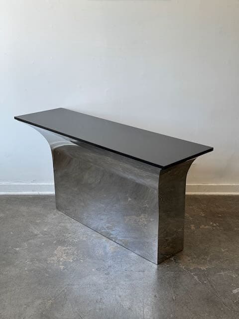 Sally Sirkin Lewis Style Steel Console Table