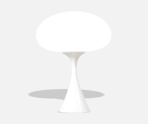 Billy Curry “Mushroom” Frosted Glass Table Lamp for Laurel
