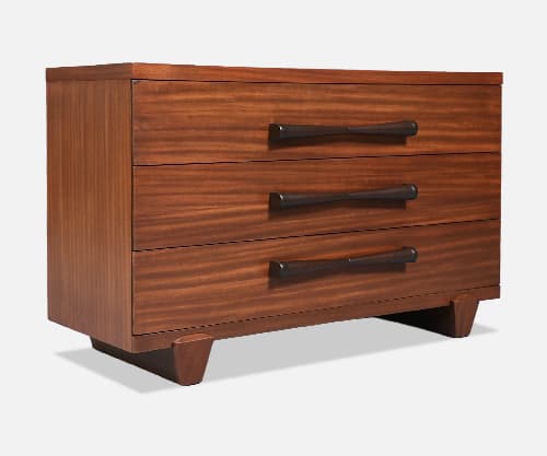 Mid Century Modern 3-Drawer Dresser w/ Bowtie Handles