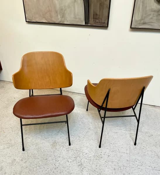 Pair of Original Kofod-Larsen Penguin Chairs Vintage 1960s Danish Design