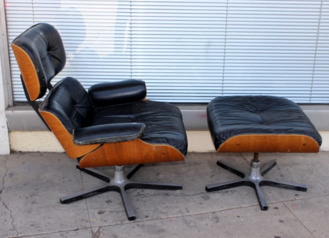 Eames Style Lounge Chair and Ottoman