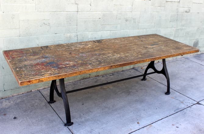 Large Old Industrial Table
