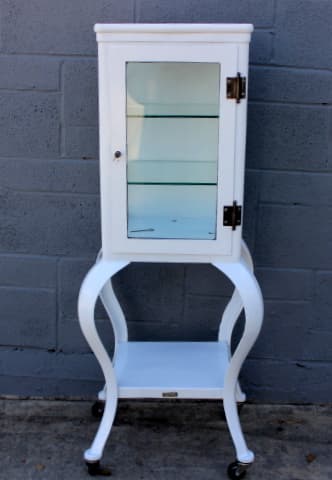 Small Antique Restored Medical Cabinet