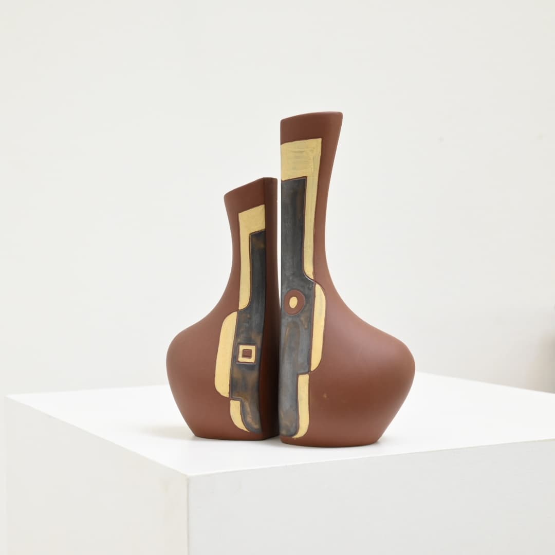Double Vase / Bookend Set, c. 1980s