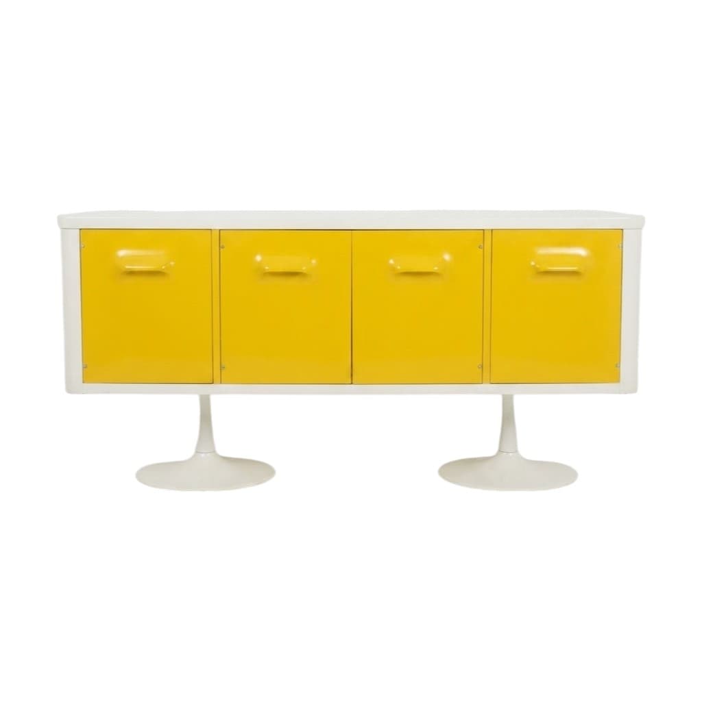 Mid Century Broyhill Chapter One Yellow Credenza